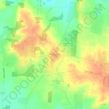 Red Lion topographic map, elevation, terrain
