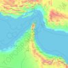 Musandam topographic map, elevation, terrain