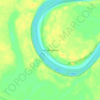 Praia do Cassiana topographic map, elevation, terrain
