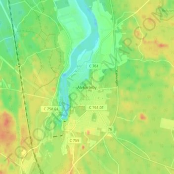 Älvkarleby topographic map, elevation, terrain