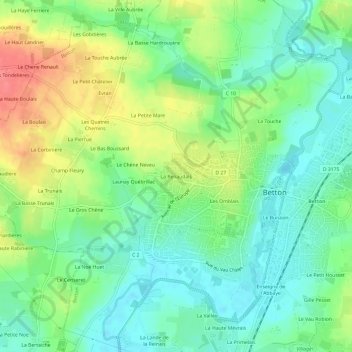 La Renaudais topographic map, elevation, terrain