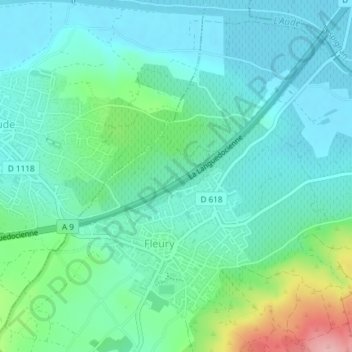 Mario topographic map, elevation, terrain