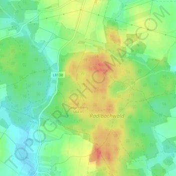 Wasserau topographic map, elevation, terrain
