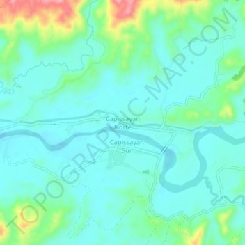 Capissayan Norte topographic map, elevation, terrain