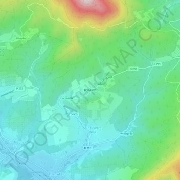 Hohwarth topographic map, elevation, terrain