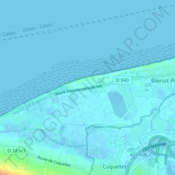 Les Salines topographic map, elevation, terrain