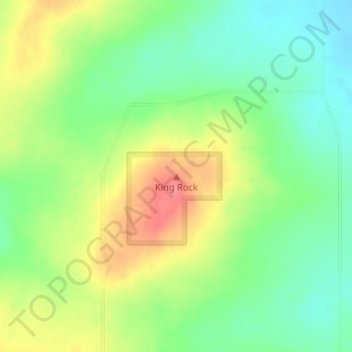 King Rock topographic map, elevation, terrain