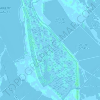 Calvière topographic map, elevation, terrain