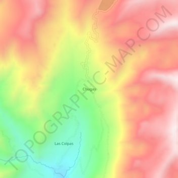 Chugay topographic map, elevation, terrain
