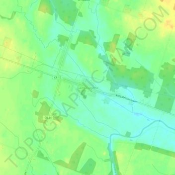 Saint-Eugène topographic map, elevation, terrain