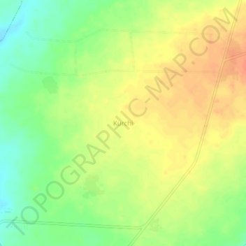 Kurchi topographic map, elevation, terrain