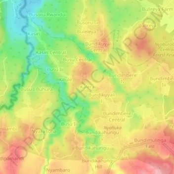 Kalera topographic map, elevation, terrain