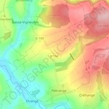 Dorviller topographic map, elevation, terrain