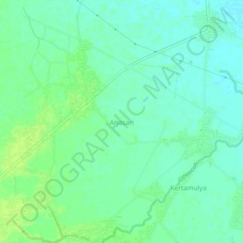 Arjasari topographic map, elevation, terrain