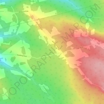 Newburg topographic map, elevation, terrain
