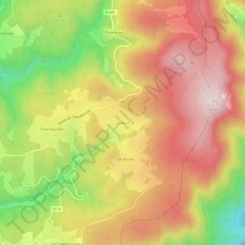 Joubert topographic map, elevation, terrain