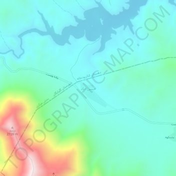 Hasan Abad topographic map, elevation, terrain