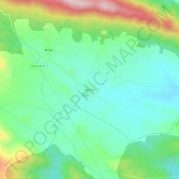 Abena topographic map, elevation, terrain