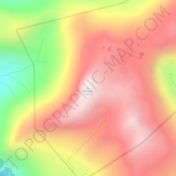 Vangsen topographic map, elevation, terrain