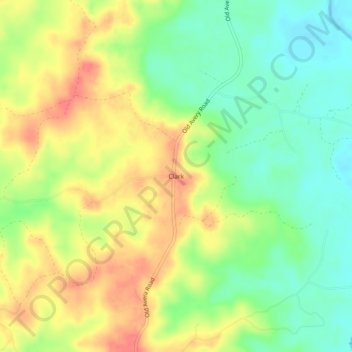 Clark topographic map, elevation, terrain
