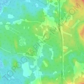 Haneytown topographic map, elevation, terrain