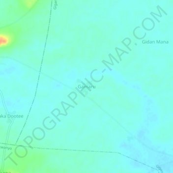 Gamaru topographic map, elevation, terrain
