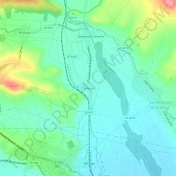 Carneros topographic map, elevation, terrain