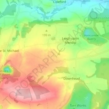 Tadhill topographic map, elevation, terrain