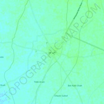 Alipur topographic map, elevation, terrain