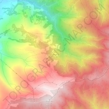 Gondramaz topographic map, elevation, terrain