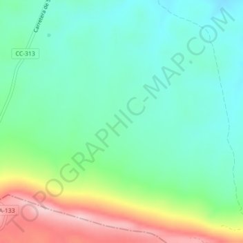 Bellota topographic map, elevation, terrain