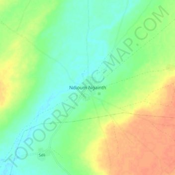 Ndioum Ngainth topographic map, elevation, terrain