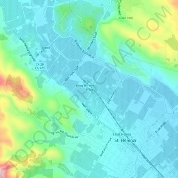 Krug topographic map, elevation, terrain