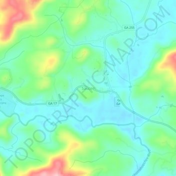 Sautee topographic map, elevation, terrain