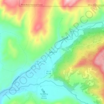 Buford topographic map, elevation, terrain
