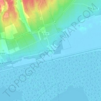 Franquevaux topographic map, elevation, terrain