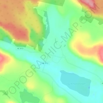 Gummark topographic map, elevation, terrain