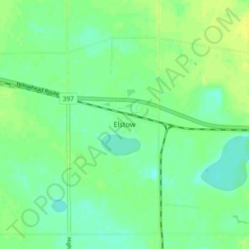 Elstow topographic map, elevation, terrain