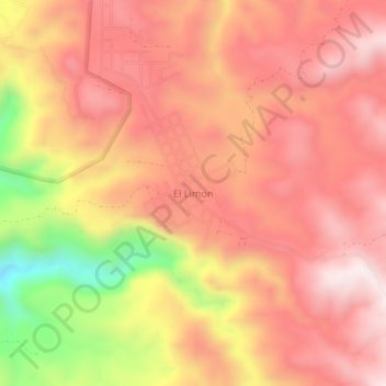El Limon topographic map, elevation, terrain
