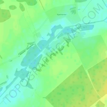 Goritsy topographic map, elevation, terrain