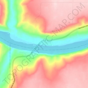 Dunvegan topographic map, elevation, terrain