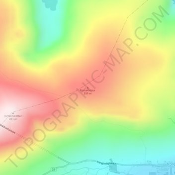 Rossaklettur topographic map, elevation, terrain