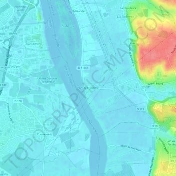 Port de l'Homme topographic map, elevation, terrain