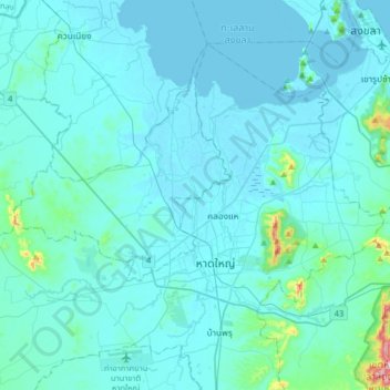 Ban Han topographic map, elevation, terrain