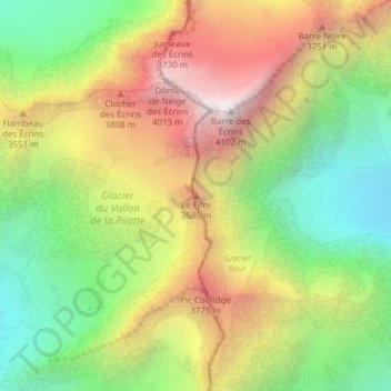 Le Fifre topographic map, elevation, terrain