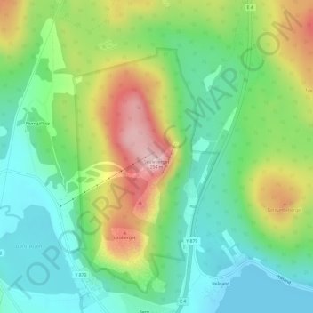 Skuleberget topographic map, elevation, terrain