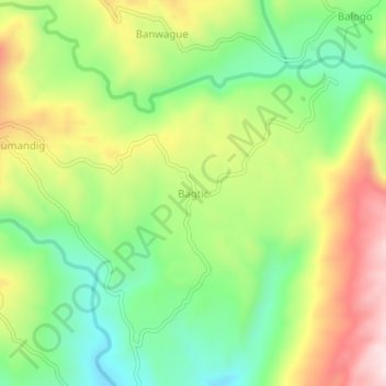 Bagtic topographic map, elevation, terrain