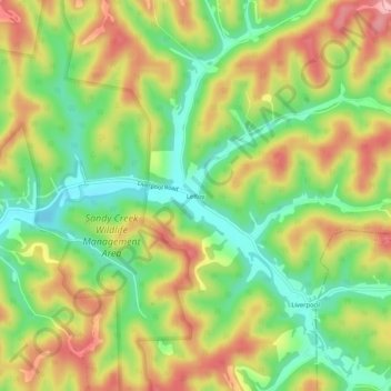 LeRoy topographic map, elevation, terrain
