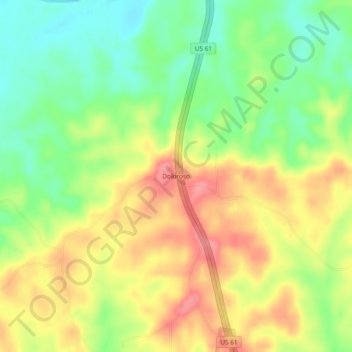 Doloroso topographic map, elevation, terrain