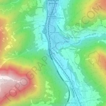 Puig topographic map, elevation, terrain